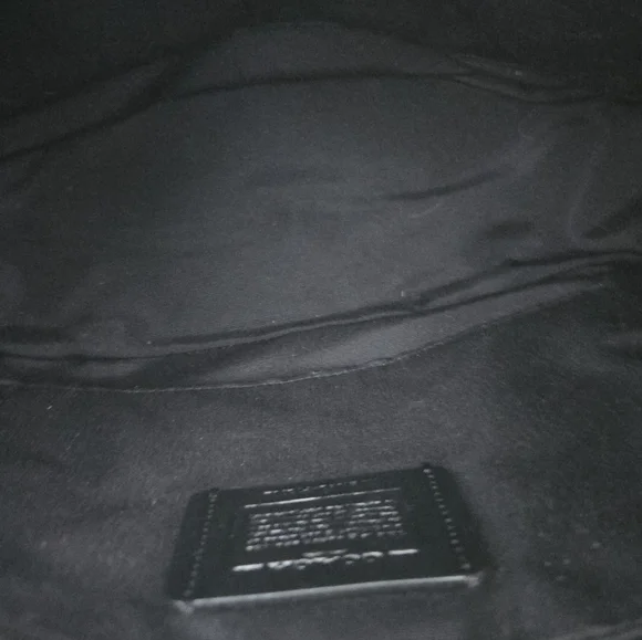 Coach Black Pebble Leather Hobo Satchel Bag with Gold Accents - Picture 10 of 10